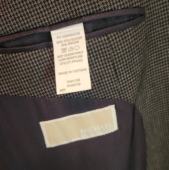 Men's Blazer - 50R - Michael Kors - Gray Houndstooth